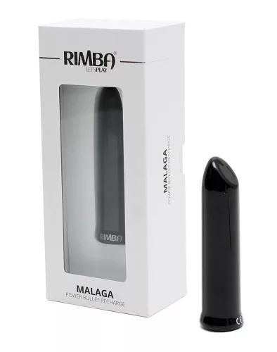 RIMBA – Malaga mini vibrátor, újratölthető, 10 mód, fekete