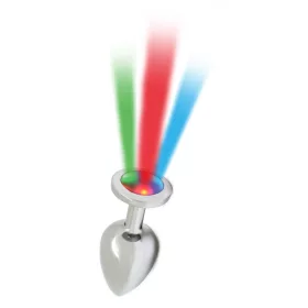   RIMBA – Pisa alumínium anál plug LED világítással, ezüst
