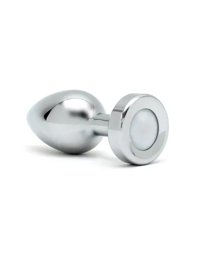 RIMBA – Pisa alumínium anál plug LED világítással, ezüst