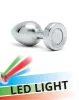 RIMBA – Pisa alumínium anál plug LED világítással, ezüst