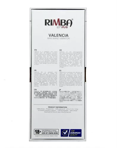 RIMBA – Valencia mini masszírozó vibrátor, újratölthető, lila