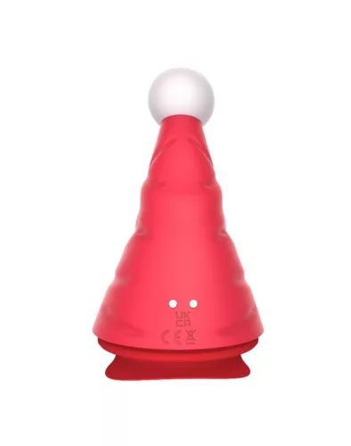 RIMBA – Naughty Hat karácsonyi vibrátor csiklóizgatóval, újratölthető, piros-fehér