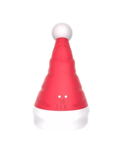 RIMBA – Naughty Hat karácsonyi vibrátor csiklóizgatóval, újratölthető, piros-fehér