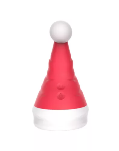 RIMBA – Naughty Hat karácsonyi vibrátor csiklóizgatóval, újratölthető, piros-fehér