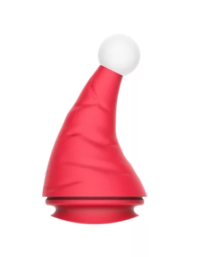 RIMBA – Naughty Hat karácsonyi vibrátor csiklóizgatóval, újratölthető, piros-fehér
