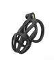 RIMBA P-CAGE – Péniszketrec, Ø 39 mm x 85 mm, fekete, 5 gyűrűs szett