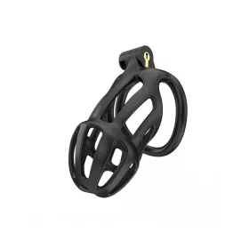   RIMBA P-CAGE – Péniszketrec, Ø 39 mm x 85 mm, fekete, 5 gyűrűs szett