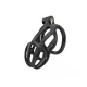 RIMBA P-CAGE – Péniszketrec, Ø 39 mm x 85 mm, fekete, 5 gyűrűs szett