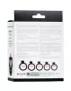 RIMBA P-CAGE – Péniszketrec, Ø 39 mm x 85 mm, fekete, 5 gyűrűs szett