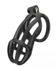 RIMBA P-CAGE – Péniszketrec, Ø 39 mm x 105 mm, fekete, 5 gyűrűs szett