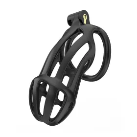   RIMBA P-CAGE – Péniszketrec, Ø 39 mm x 105 mm, fekete, 5 gyűrűs szett