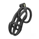 RIMBA P-CAGE – Péniszketrec, Ø 39 mm x 105 mm, fekete, 5 gyűrűs szett