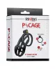 RIMBA P-CAGE – Péniszketrec, Ø 39 mm x 105 mm, fekete, 5 gyűrűs szett