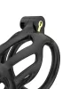 RIMBA P-CAGE – Péniszketrec, Ø 39 mm x 105 mm, fekete, 5 gyűrűs szett