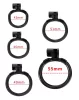 RIMBA P-CAGE – Péniszketrec, Ø 39 mm x 105 mm, fekete, 5 gyűrűs szett