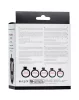 RIMBA P-CAGE – Péniszketrec, Ø 39 mm x 105 mm, fekete, 5 gyűrűs szett