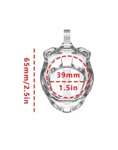 RIMBA P-CAGE – Péniszketrec, Ø 39 mm x 65 mm, átlátszó, 5 gyűrűs szett