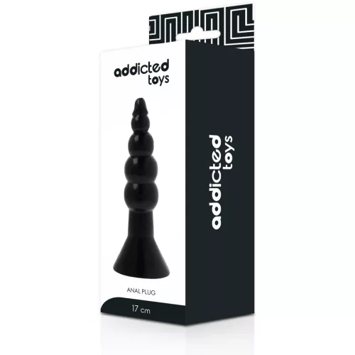 ADDICTED TOYS – Prémium anális plug, fekete, 17cm
