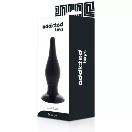 ADDICTED TOYS – Prémium anál dugó, fekete, 14,5 cm