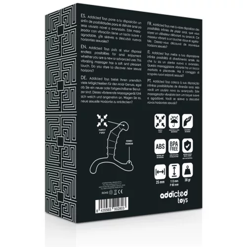 ADDICTED TOYS – Ergonomikus prosztata masszírozó, fekete