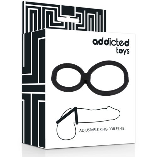 ADDICTED TOYS – Állítható pénisz- és heregyűrű, szilikon