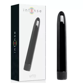INTENSE – Vito klasszikus vibrátor, fekete, 17 cm