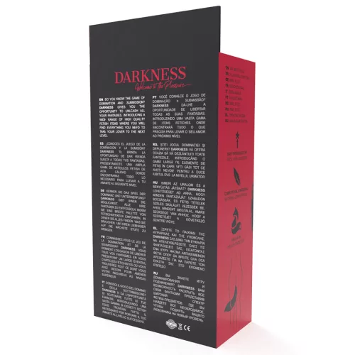 DARKNESS – Ezüst anál plug fekete farokkal, 8 cm