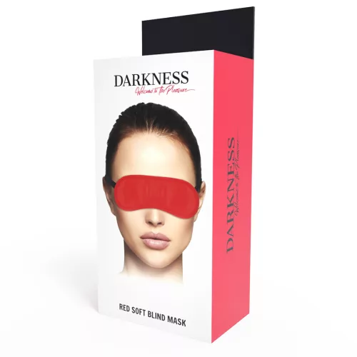 DARKNESS – Piros szemtakaró maszk, egyenes