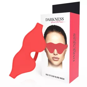 DARKNESS – Piros PVC szemmaszk, állítható gumipánttal