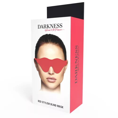 DARKNESS – Piros PVC szemmaszk, állítható gumipánttal