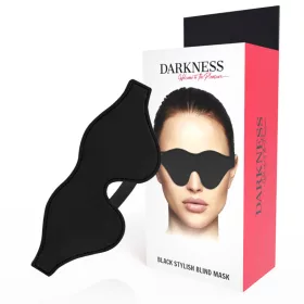 DARKNESS – Fekete PVC szemmaszk, állítható gumipánttal