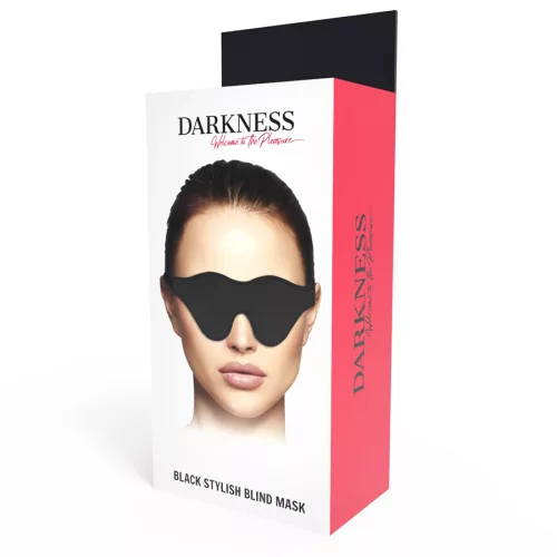 DARKNESS – Fekete PVC szemmaszk, állítható gumipánttal