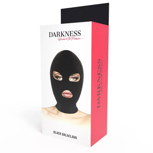 DARKNESS – BDSM maszk száj- és szemnyílással, fekete