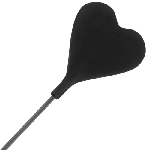 DARKNESS – Kétoldalas lovaglóostor tollas végződéssel, fekete, 40 cm