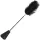 DARKNESS – Kétoldalas lovaglóostor tollas végződéssel, fekete, 56 cm