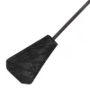 DARKNESS – Kétoldalas lovaglóostor tollas végződéssel, fekete, 56 cm