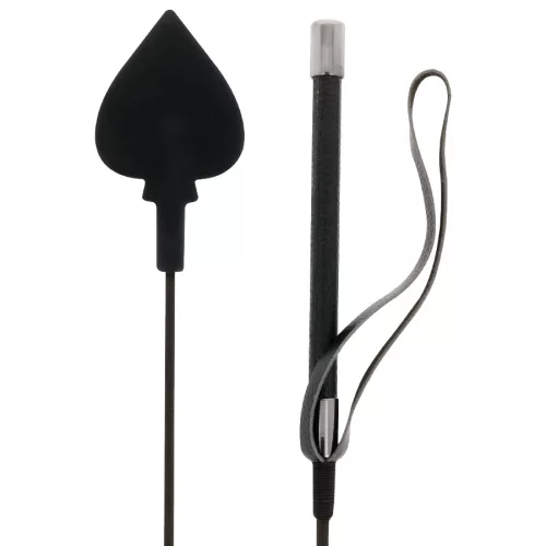 DARKNESS – Fekete lovaglópálca szilikon véggel, 60 cm