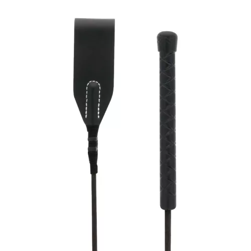 DARKNESS – Fekete lovaglópálca, PVC nyéllel, 45 cm
