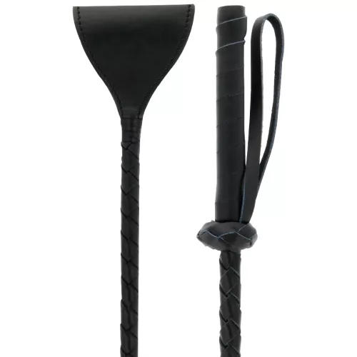 DARKNESS – Fekete lovaglópálca puha PVC véggel, 60 cm