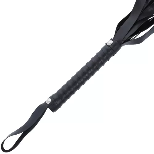 DARKNESS – Bondage ostor ergonomikus markolattal, 51 cm, fekete