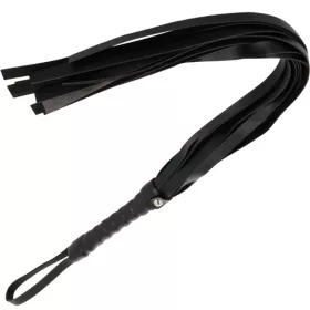   DARKNESS – Bondage ostor műbőr markolattal, 45 cm, fekete