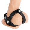 DARKNESS – Bőr pénisz- és heregyűrű, állítható