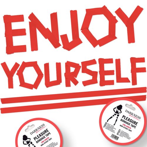 DARKNESS – Bondage nem tapadós ragasztószalag, piros, 15 m