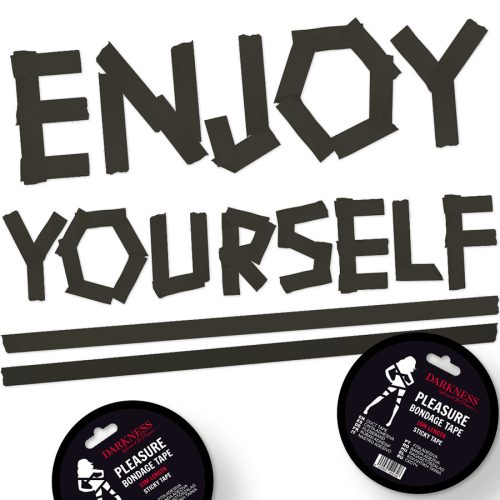 DARKNESS – Bondage öntapadós ragasztószalag, fekete, 15 m