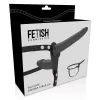 FETISH SUBMISSIVE HARNESS – Dupla behatolásos felcsatolható dildó, fekete