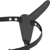 FETISH SUBMISSIVE HARNESS – Szilikon felcsatolható dildó, fekete, 15 cm