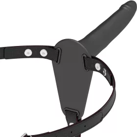  FETISH SUBMISSIVE HARNESS – Szilikon felcsatolható dildó, fekete, 15 cm