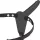 FETISH SUBMISSIVE HARNESS – Szilikon felcsatolható dildó, fekete, 15 cm