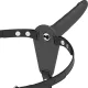 FETISH SUBMISSIVE HARNESS – Szilikon felcsatolható vibrátor, fekete, 15 cm
