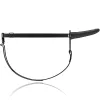 FETISH SUBMISSIVE HARNESS – Szilikon felcsatolható vibrátor, fekete, 15 cm
